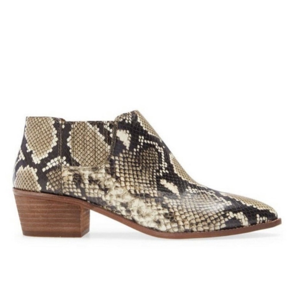 NIB Madewell Low Chelsea Boots In Snake Embossed Leather M3463